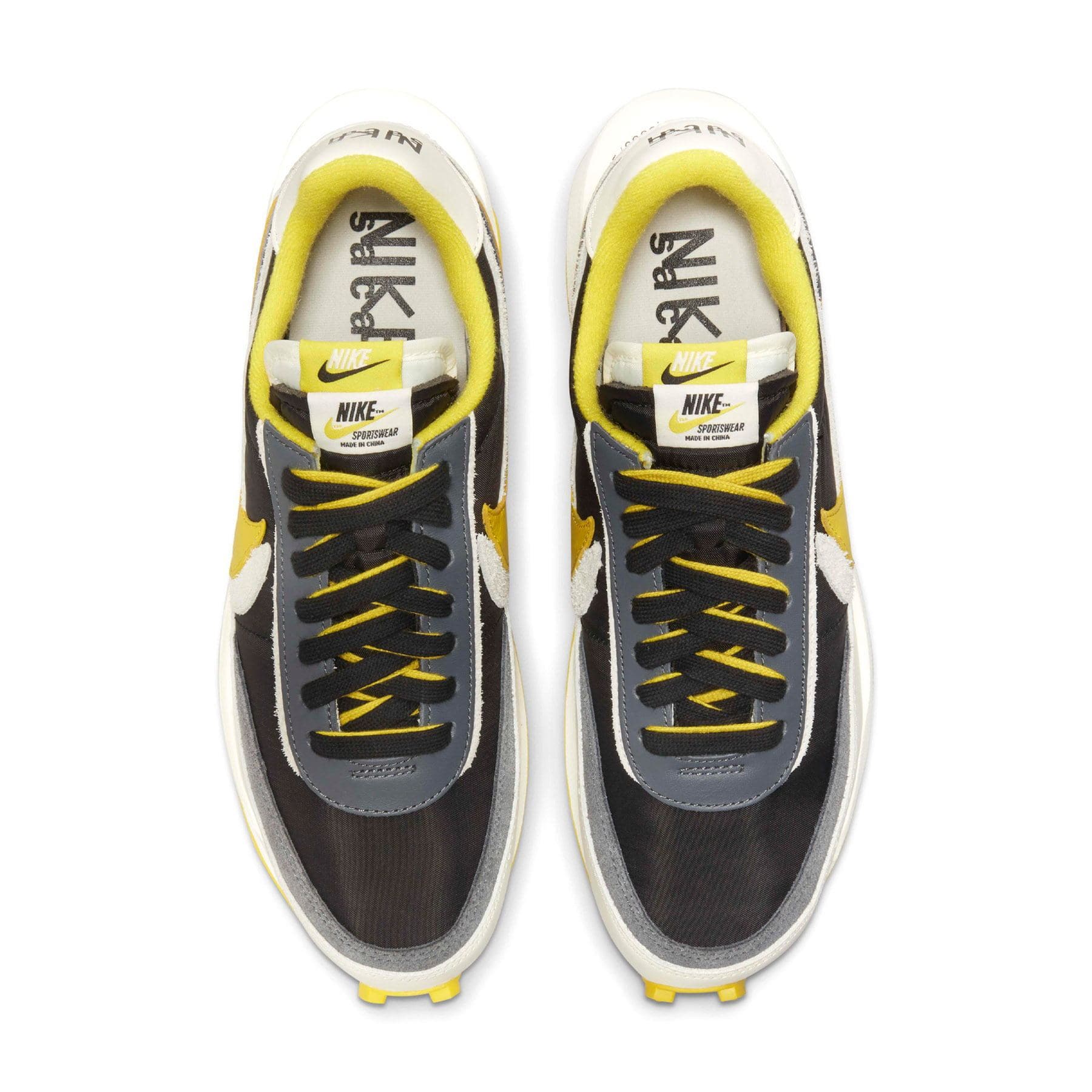 sacai x Undercover x LDWaffle 'Bright Citron' — UK 3 | EU 35.5 | US 3.5 — Back View