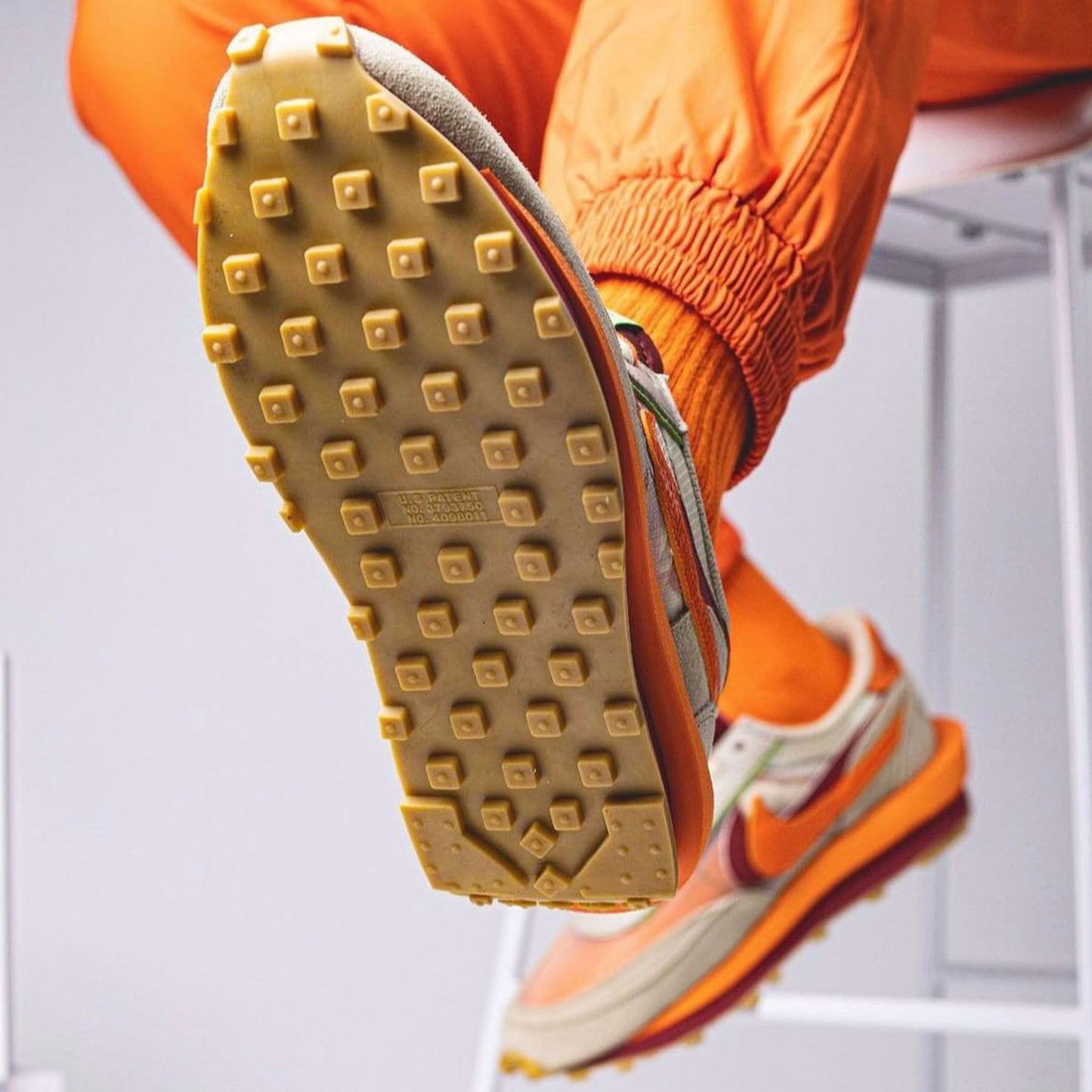 sacai x Clot x LDWaffle 'Net Orange Blaze' — UK 3 | EU 35.5 | US 3.5 — Alternate View 8