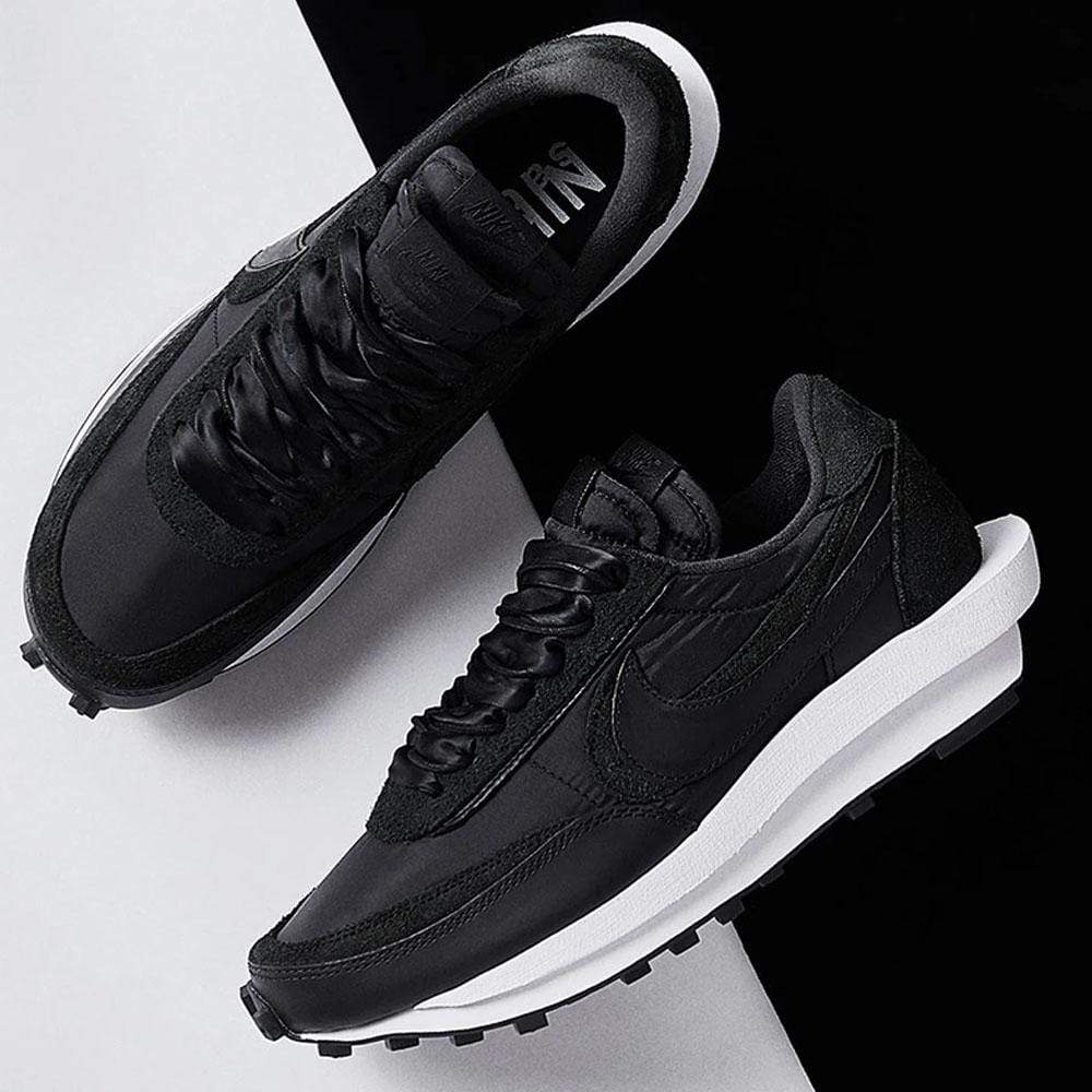 Sacai x Nike LDWaffle 'Black Nylon' — UK 3 | EU 35.5 | US 3.5 — Lifestyle View