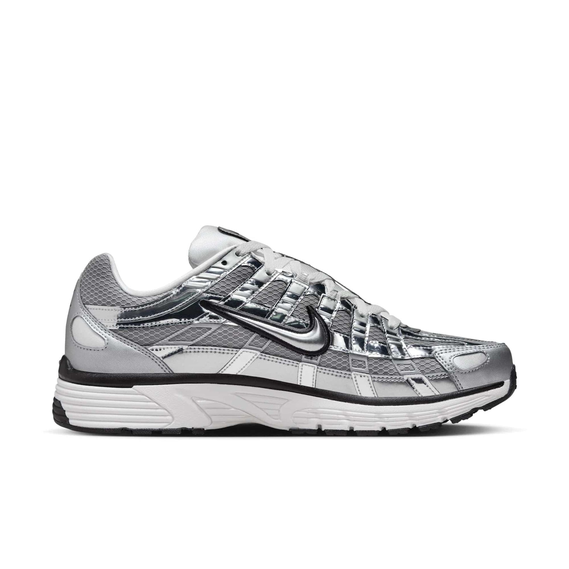 Nike P-6000 Metallic Silver — 3 UK — Back View