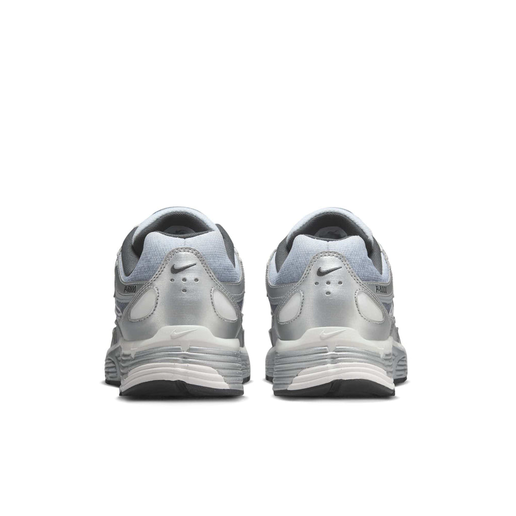 Nike P-6000 Metallic Silver Summit White-Wolf Grey — 4 UK — Side View