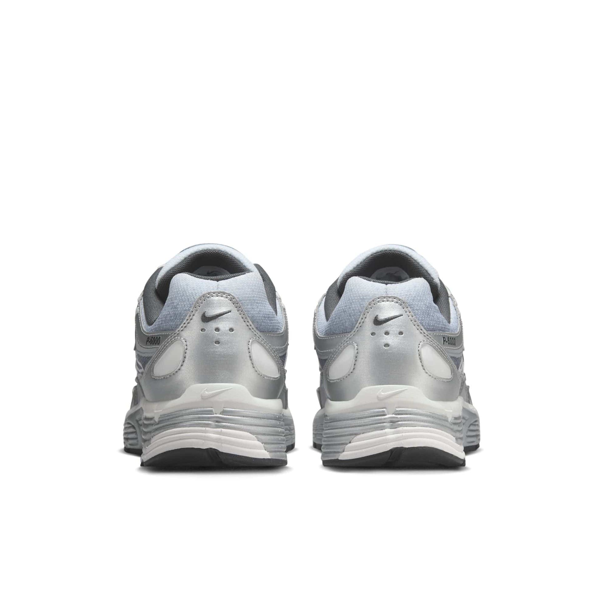 Nike P-6000 Metallic Silver Summit White-Wolf Grey — 4 UK — Side View