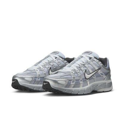 Nike P-6000 Metallic Silver Summit White-Wolf Grey — 4 UK — Top View