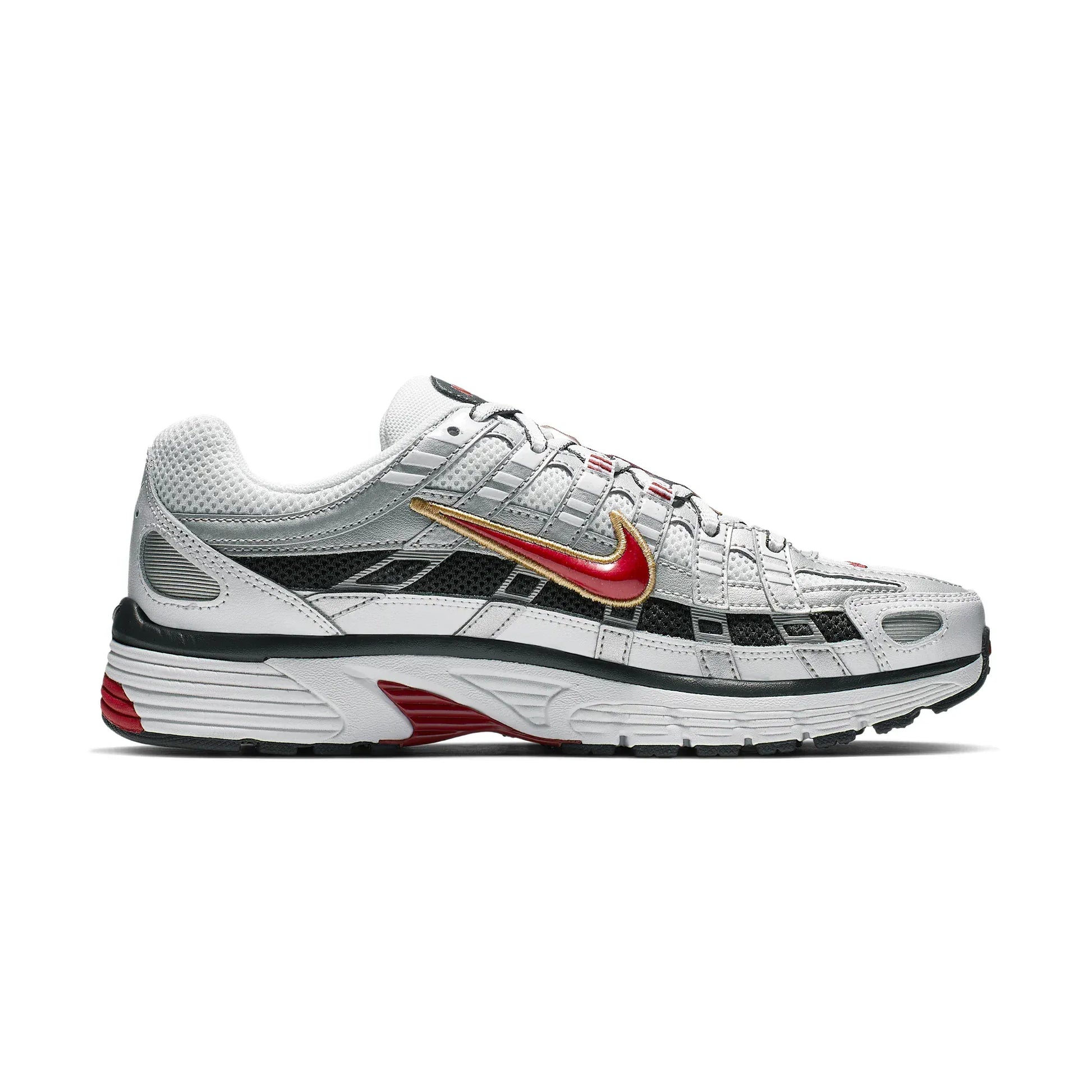 Nike P-6000 White Gold Red W — 2.5 UK — Back View