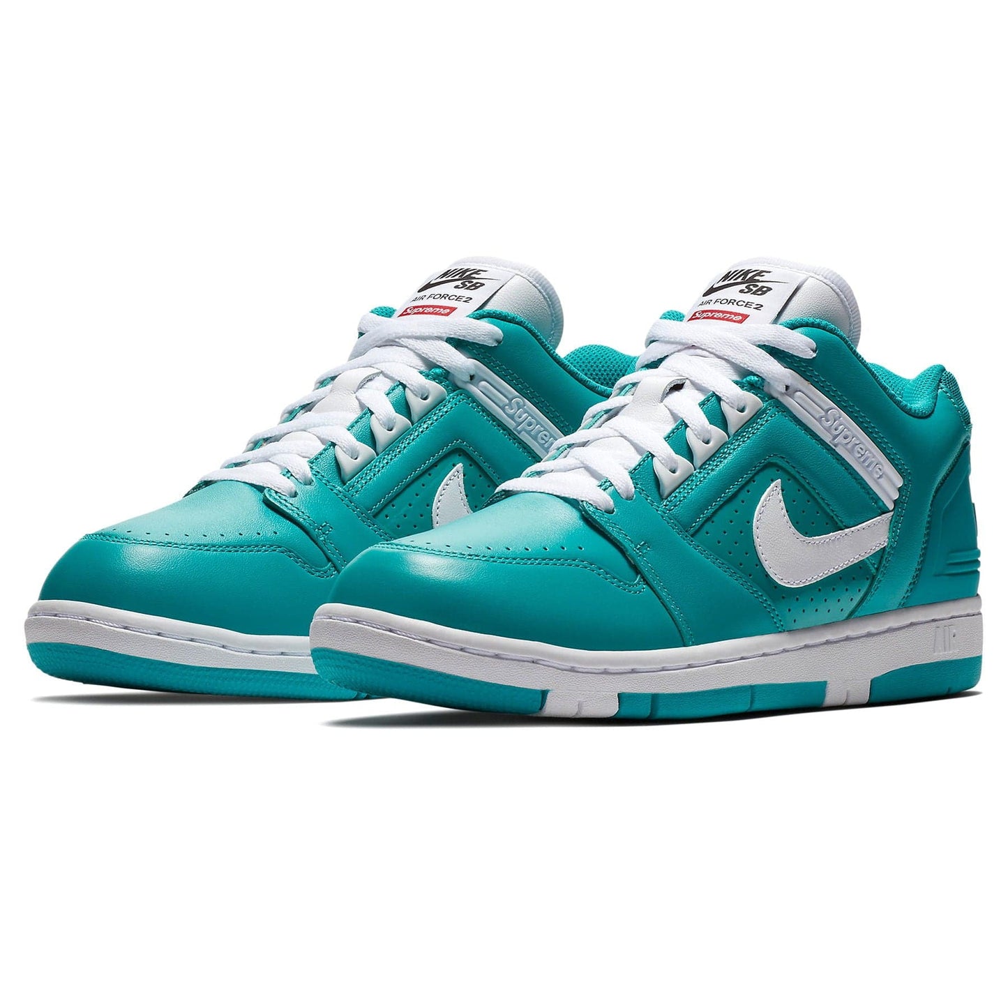 Nike Air Force 2 x Supreme 'Teal' — UK 3 | EU 35.5 | US 3.5 — Side View