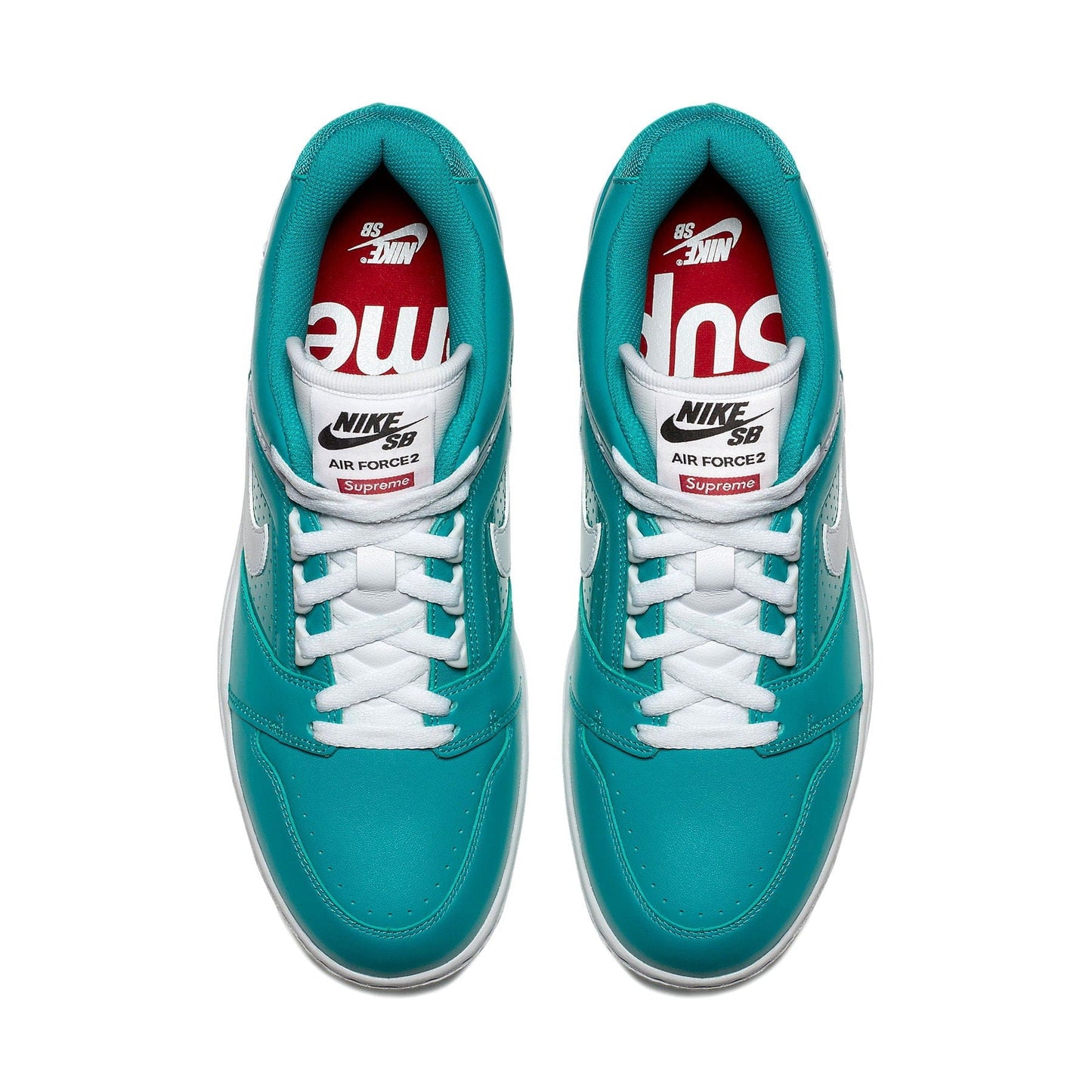 Nike Air Force 2 x Supreme 'Teal' — UK 3 | EU 35.5 | US 3.5 — Back View
