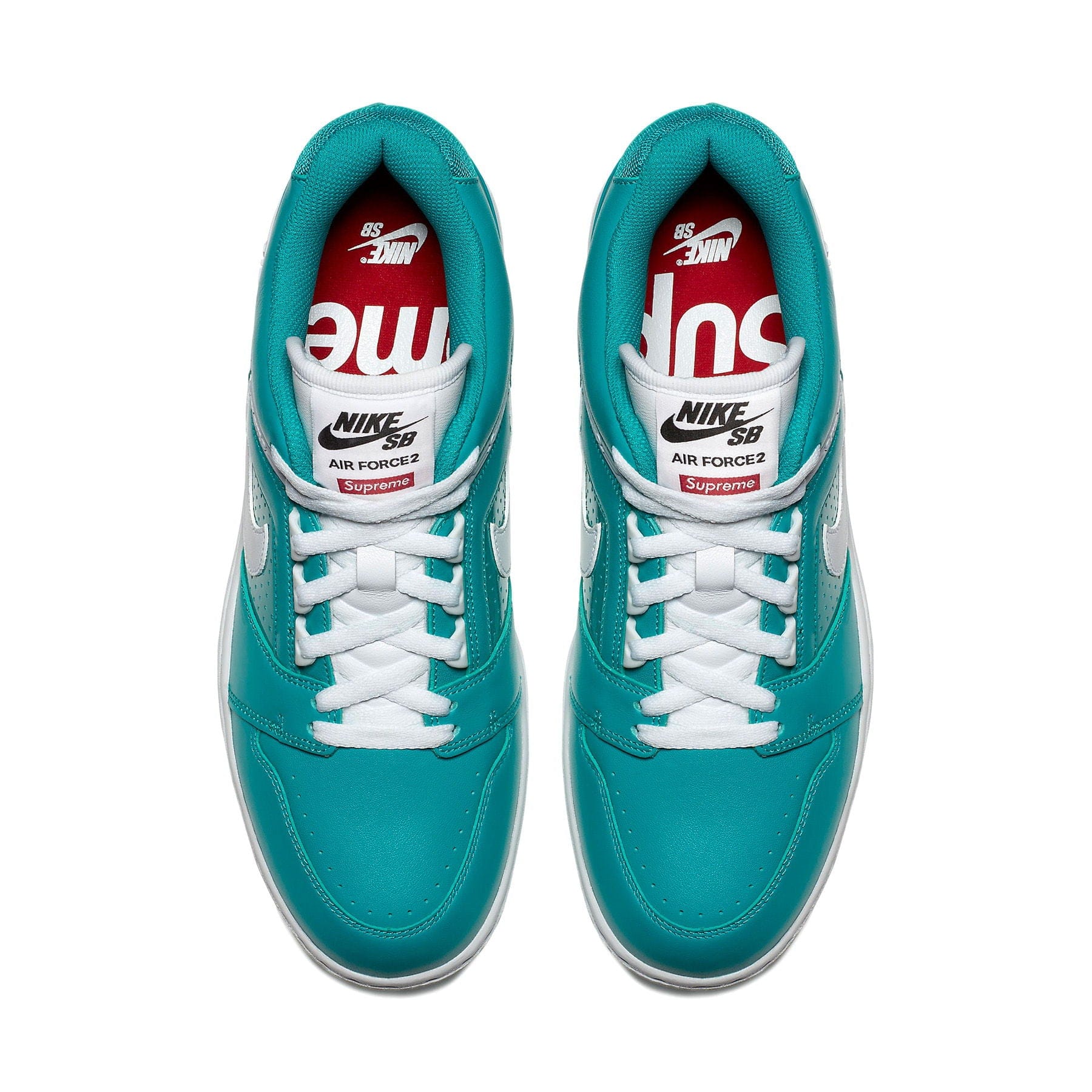 Nike Air Force 2 x Supreme 'Teal' — UK 3 | EU 35.5 | US 3.5 — Back View