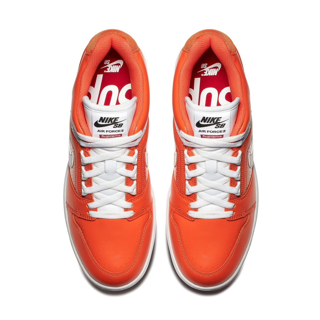 Nike Air Force 2 x Supreme 'Orange' — UK 3 | EU 35.5 | US 3.5 — Back View