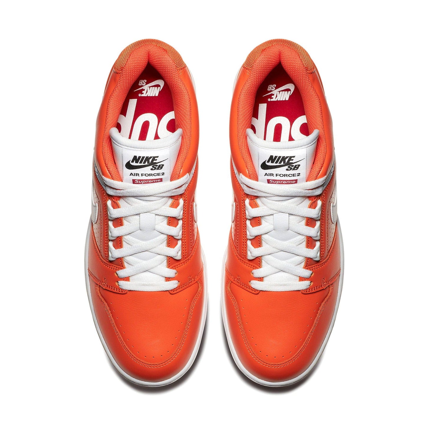 Nike Air Force 2 x Supreme 'Orange' — UK 3 | EU 35.5 | US 3.5 — Back View