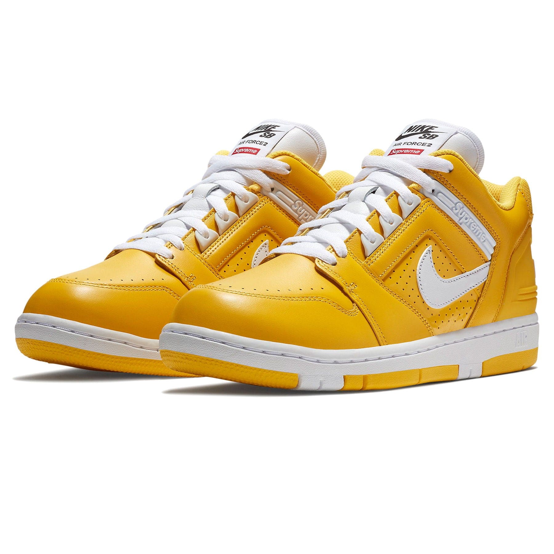 Nike Air Force 2 x Supreme 'Yellow' — UK 3 | EU 35.5 | US 3.5 — Side View