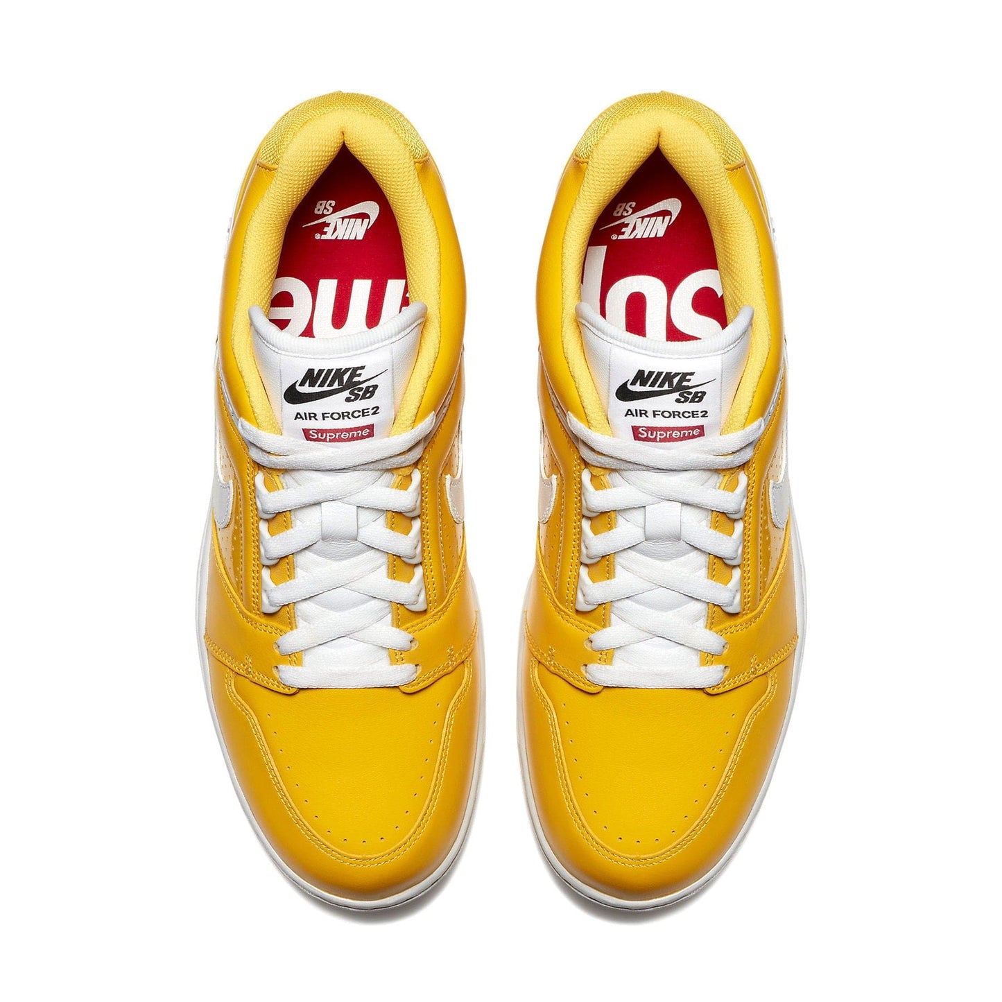 Nike Air Force 2 x Supreme 'Yellow' — UK 3 | EU 35.5 | US 3.5 — Back View