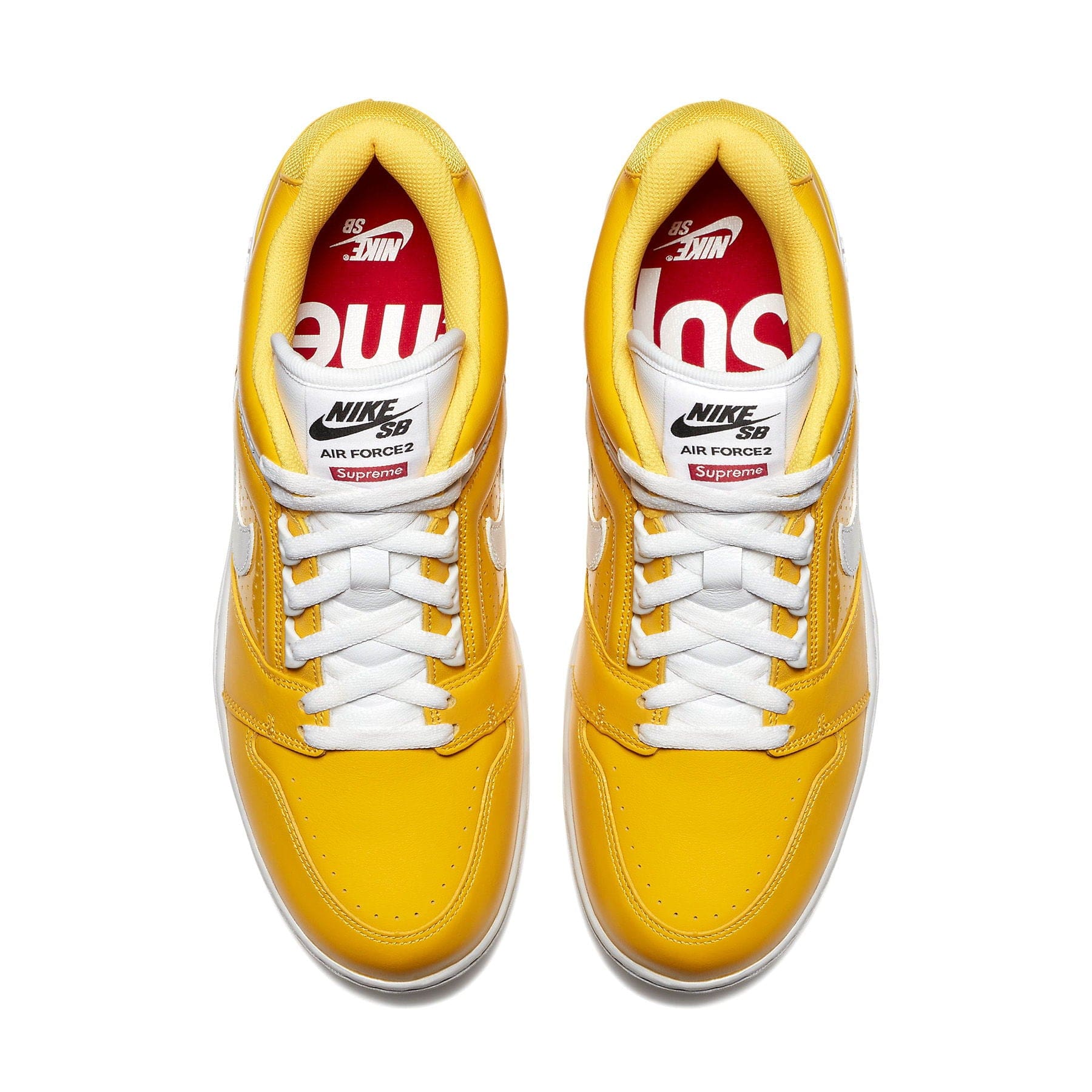 Nike Air Force 2 x Supreme 'Yellow' — UK 3 | EU 35.5 | US 3.5 — Back View