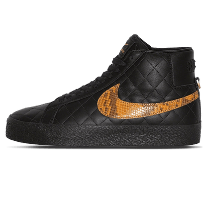 Supreme x Zoom Blazer Mid QS SB 'Black Snakeskin' — UK 3 | EU 35.5 | US 3.5 — Front View