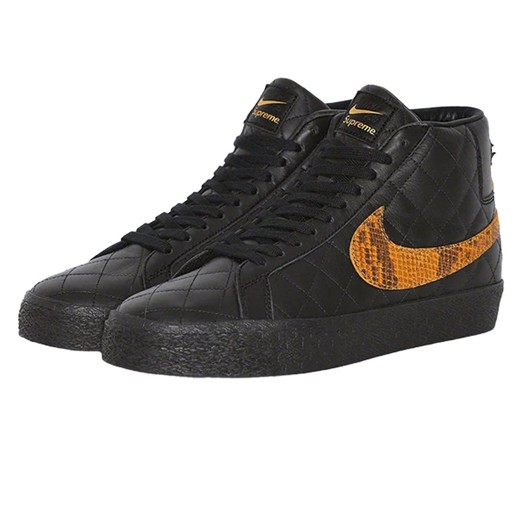 Supreme x Zoom Blazer Mid QS SB 'Black Snakeskin' — UK 3 | EU 35.5 | US 3.5 — Side View