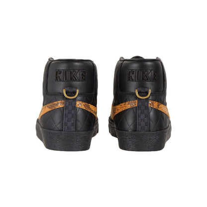 Supreme x Zoom Blazer Mid QS SB 'Black Snakeskin' — UK 3 | EU 35.5 | US 3.5 — Back View