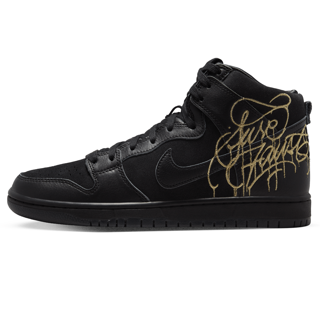FAUST x Nike Dunk High SB 'The Devil is in The Details' — UK 3 | EU 35.5 | US 3.5 — Front View