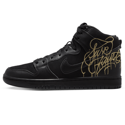 FAUST x Nike Dunk High SB 'The Devil is in The Details' — UK 3 | EU 35.5 | US 3.5 — Front View