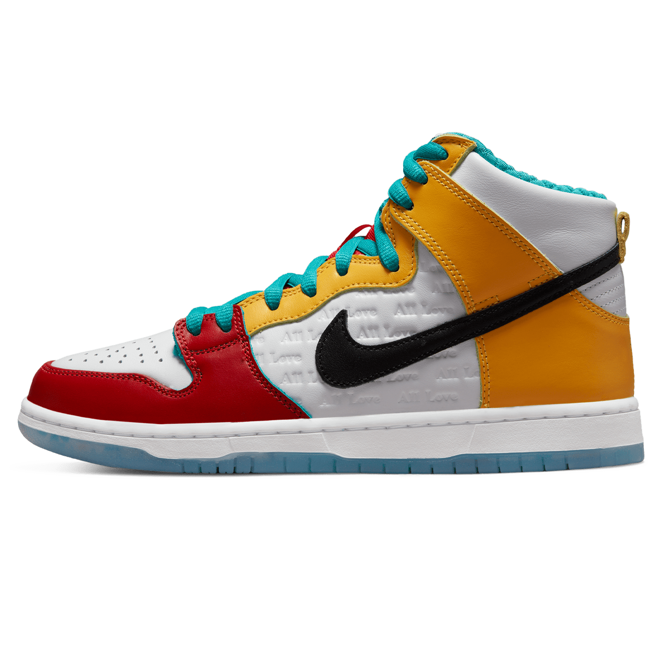 Nike Dunk High SB x froSkate 'All Love No Hate' — UK 3 | EU 35.5 | US 3.5 — Front View