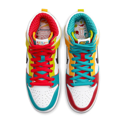 Nike Dunk High SB x froSkate 'All Love No Hate' — UK 3 | EU 35.5 | US 3.5 — Back View