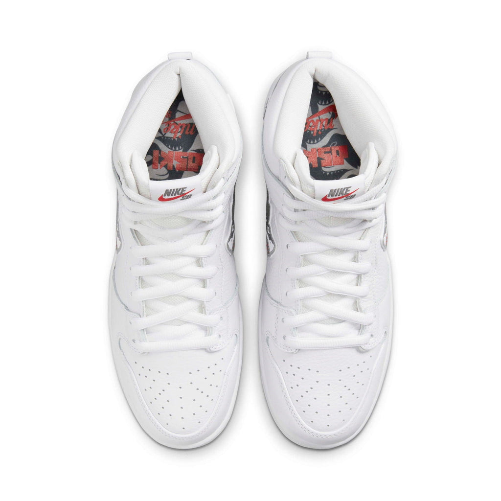 Oski x Nike Dunk High SB 'Great White Shark' — UK 3 | EU 35.5 | US 3.5 — Back View