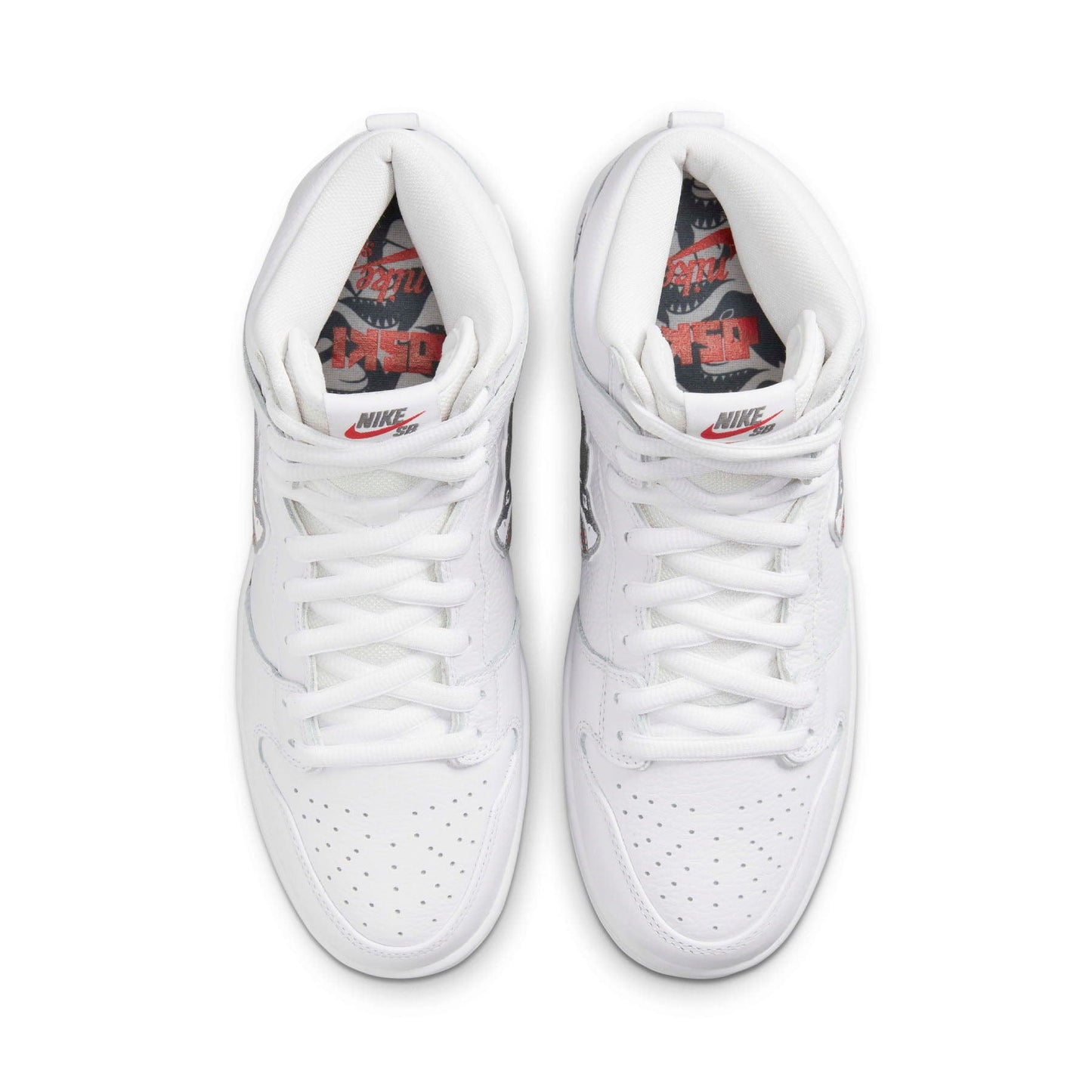 Oski x Nike Dunk High SB 'Great White Shark' — UK 3 | EU 35.5 | US 3.5 — Back View
