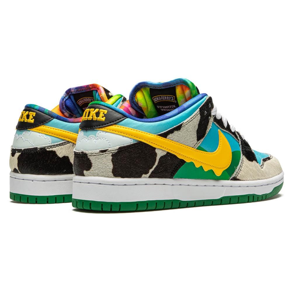 Ben & Jerry x Nike SB Dunk Low Chunky Dunky — UK 3 | EU 35.5 | US 3.5 — Back View