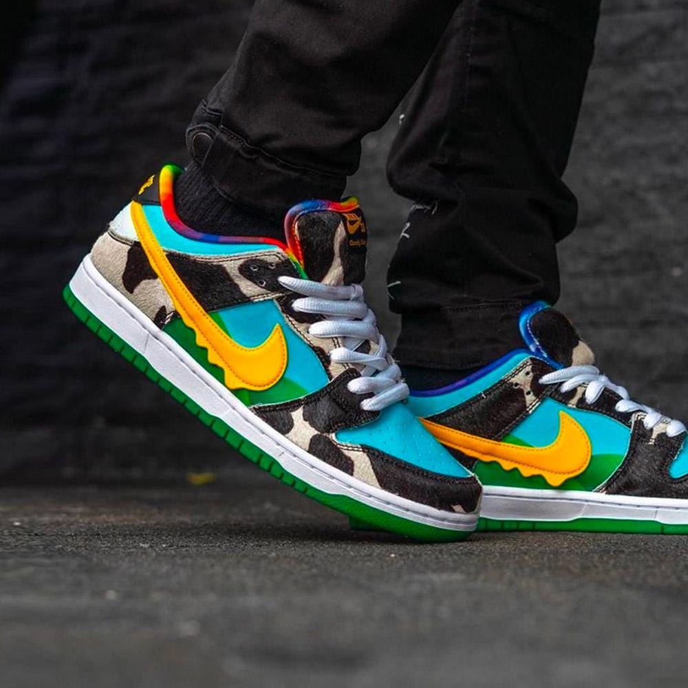 Ben & Jerry x Nike SB Dunk Low Chunky Dunky — UK 3 | EU 35.5 | US 3.5 — Lifestyle View