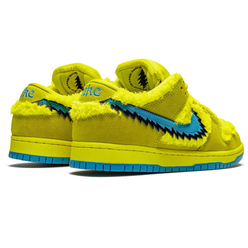 Grateful Dead x Nike Dunk Low SB 'Yellow Bear' — UK 3 | EU 35.5 | US 3.5 — Back View