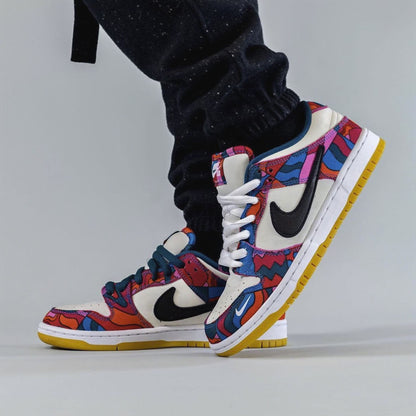 Parra x Nike Dunk Low Pro SB 'Abstract Art' — UK 3 | EU 35.5 | US 3.5 — Lifestyle View