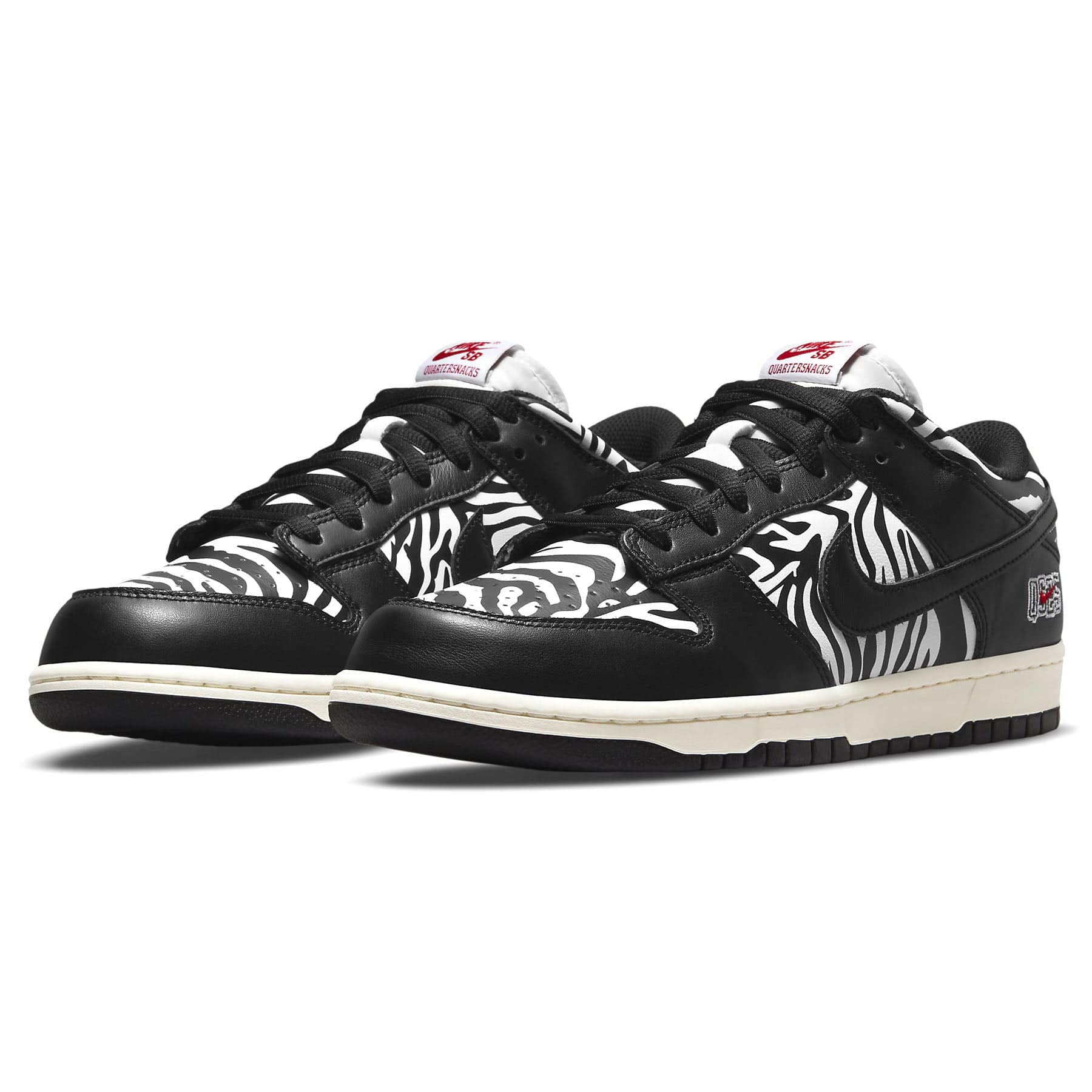 Nike Dunk Low SB x Quartersnacks 'Little Debbie's Zebra Cakes' — UK 3 | EU 35.5 | US 3.5 — Side View