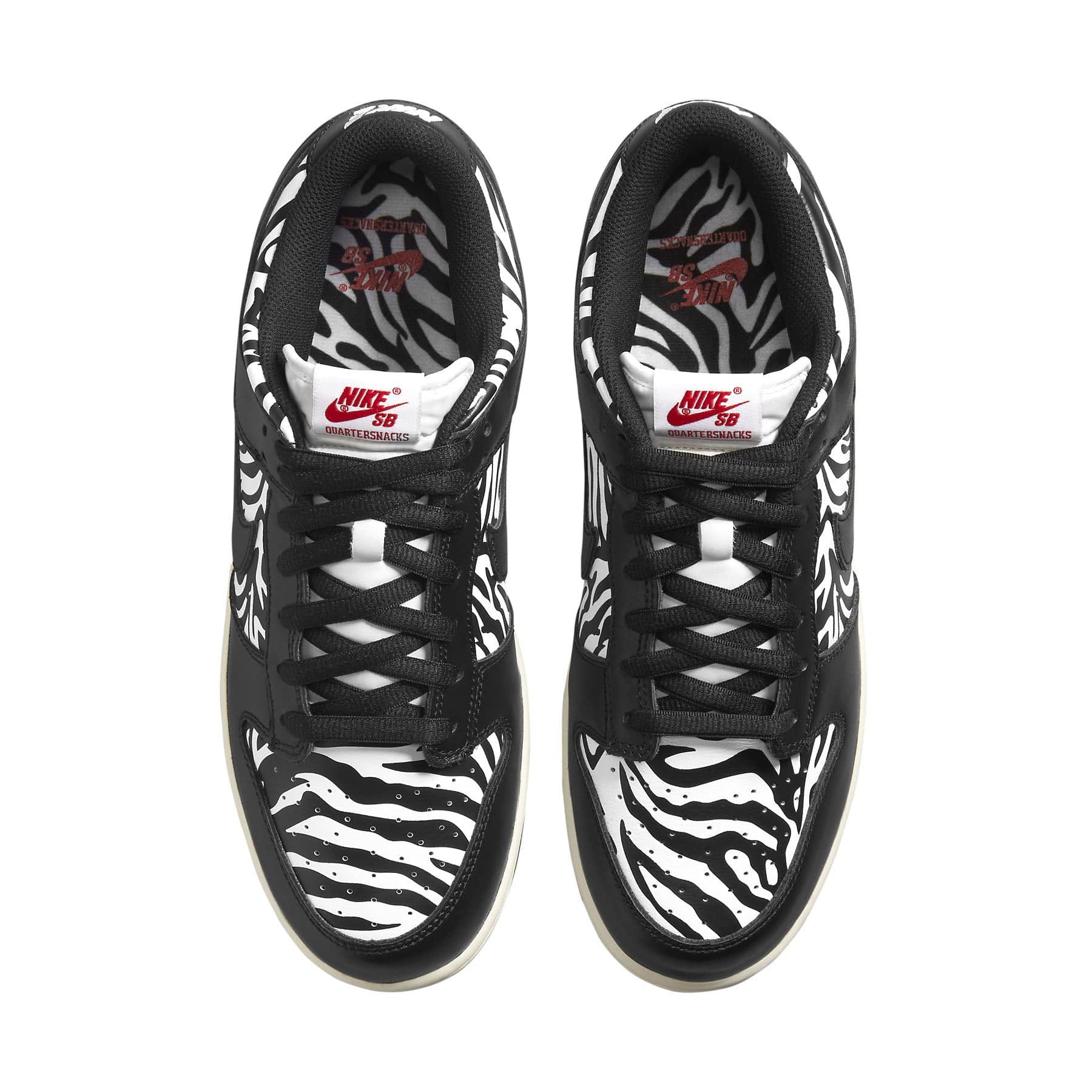 Nike Dunk Low SB x Quartersnacks 'Little Debbie's Zebra Cakes' — UK 3 | EU 35.5 | US 3.5 — Back View