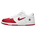 Supreme x Nike SB Dunk Low Red White — UK 3 | EU 35.5 | US 3.5 — Front View