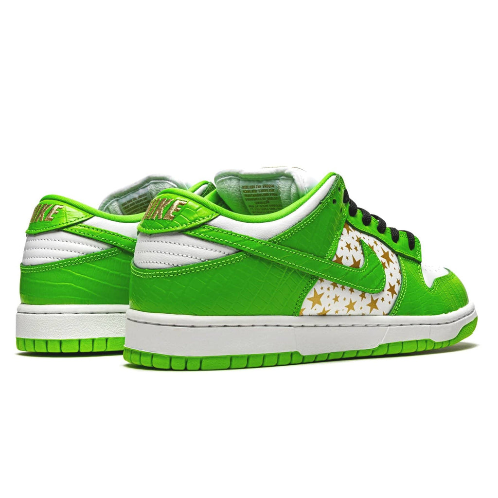 Supreme x Nike Dunk Low OG SB QS 'Mean Green' — UK 3 | EU 35.5 | US 3.5 — Back View