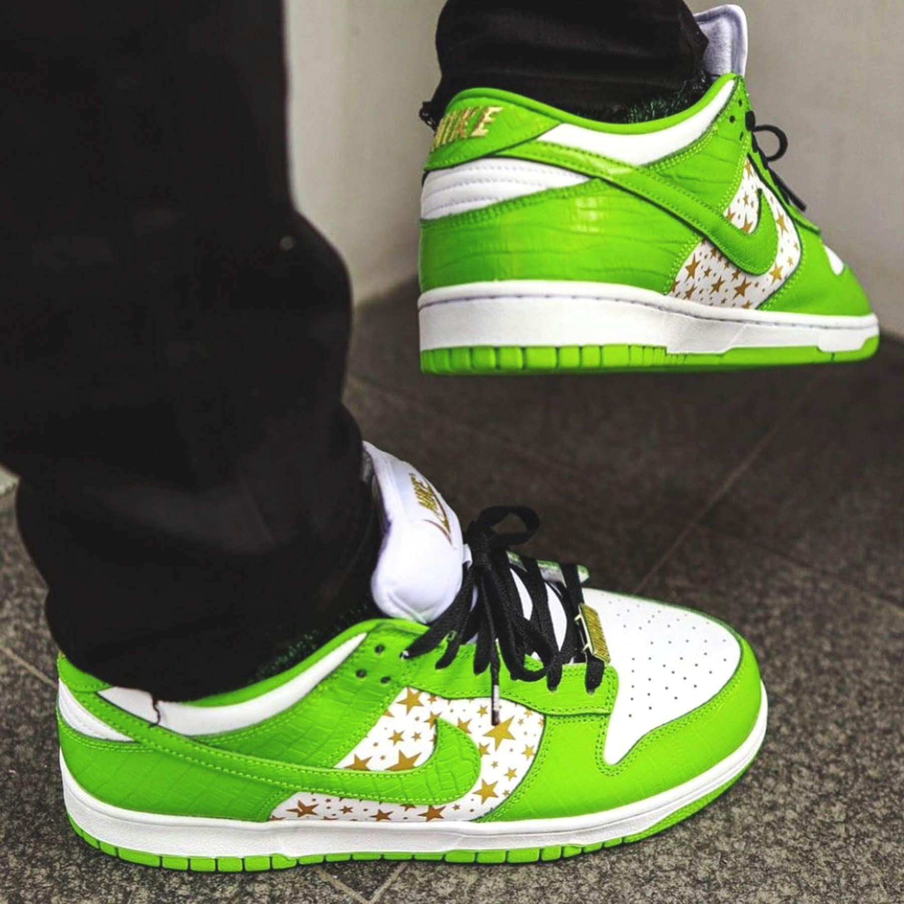 Supreme x Nike Dunk Low OG SB QS 'Mean Green' — UK 3 | EU 35.5 | US 3.5 — Alternate View 7
