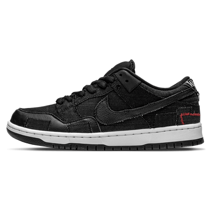Wasted Youth x Nike Dunk Low SB 'Black Denim' — UK 3 | EU 35.5 | US 3.5 — Front View