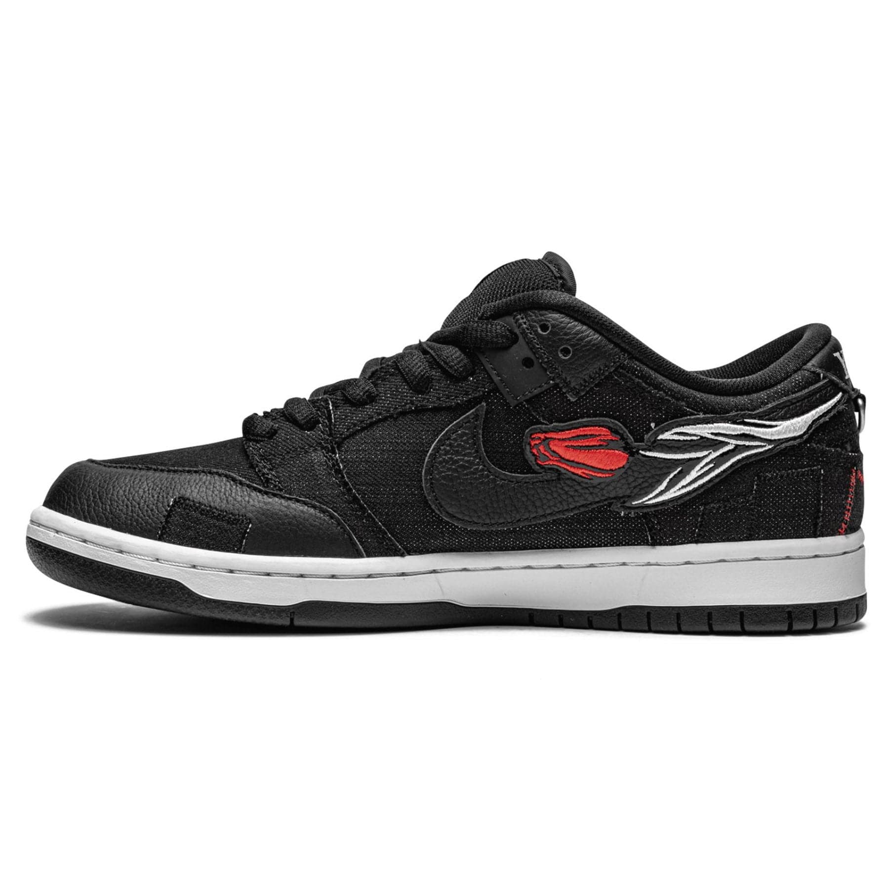 Wasted Youth x Nike Dunk Low SB 'Black Denim' — UK 3 | EU 35.5 | US 3.5 — Top View