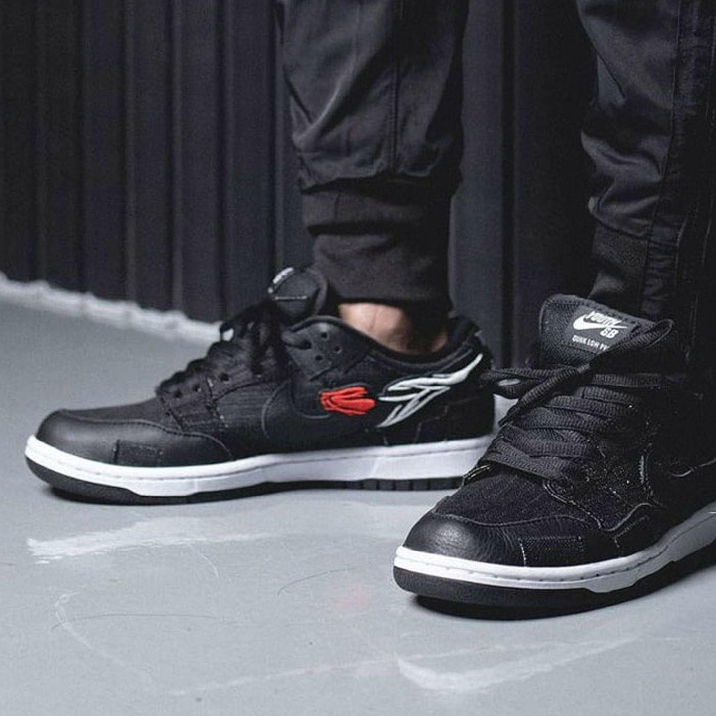 Wasted Youth x Nike Dunk Low SB 'Black Denim' — UK 3 | EU 35.5 | US 3.5 — Alternate View 8