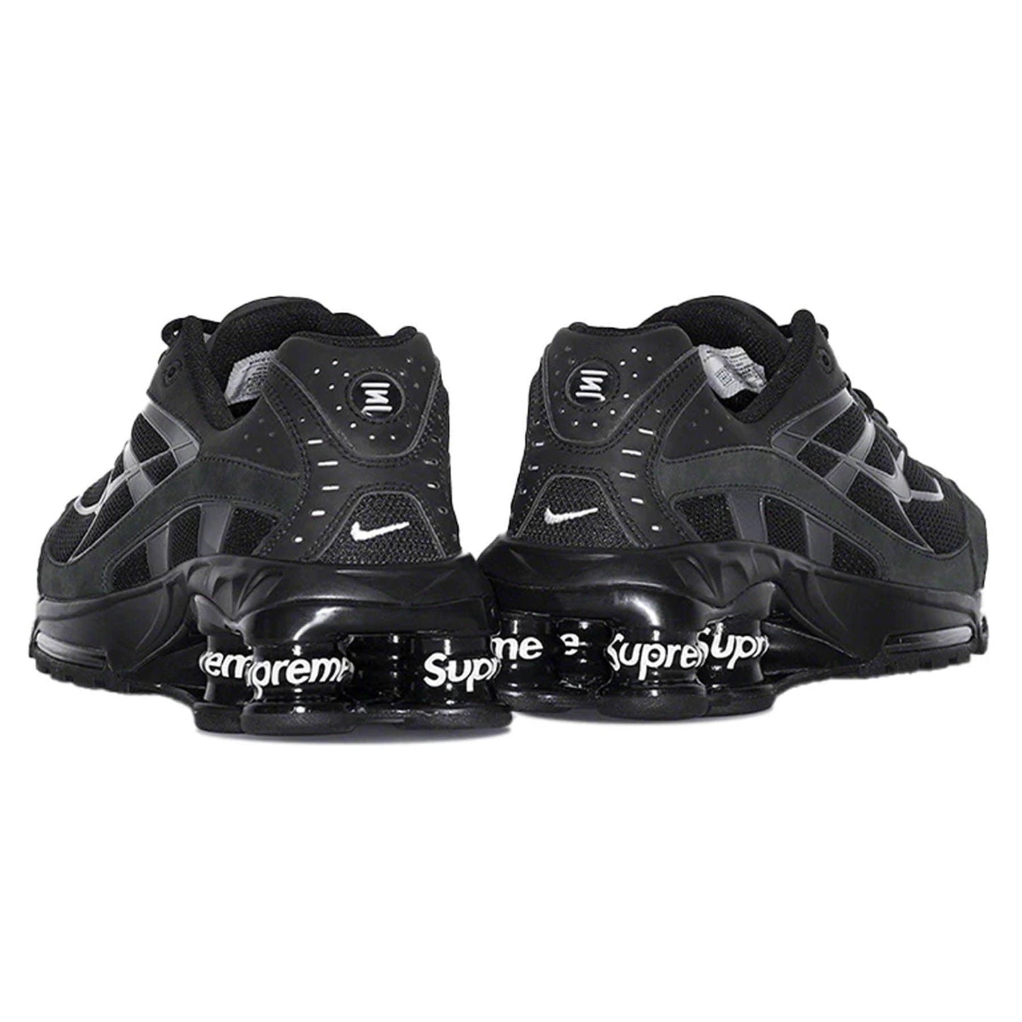 Nike Supreme x Shox Ride 2 'Black' — UK 3 | EU 35.5 | US 3.5 — Back View