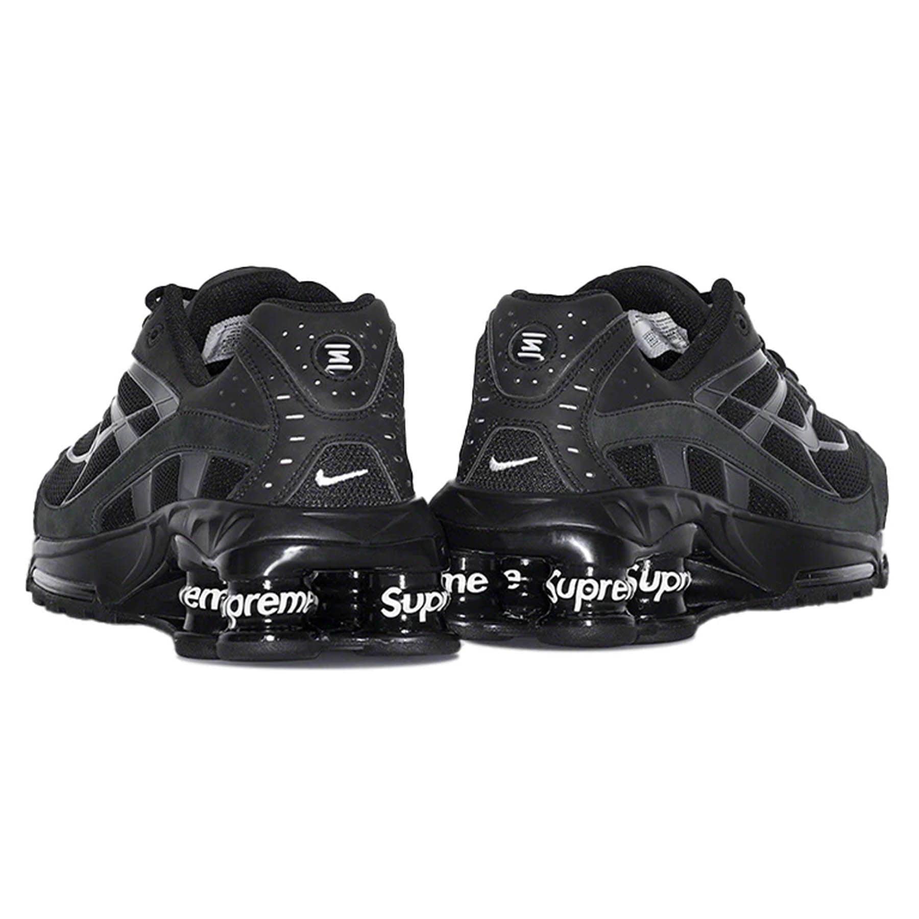 Nike Supreme x Shox Ride 2 'Black' — UK 3 | EU 35.5 | US 3.5 — Back View