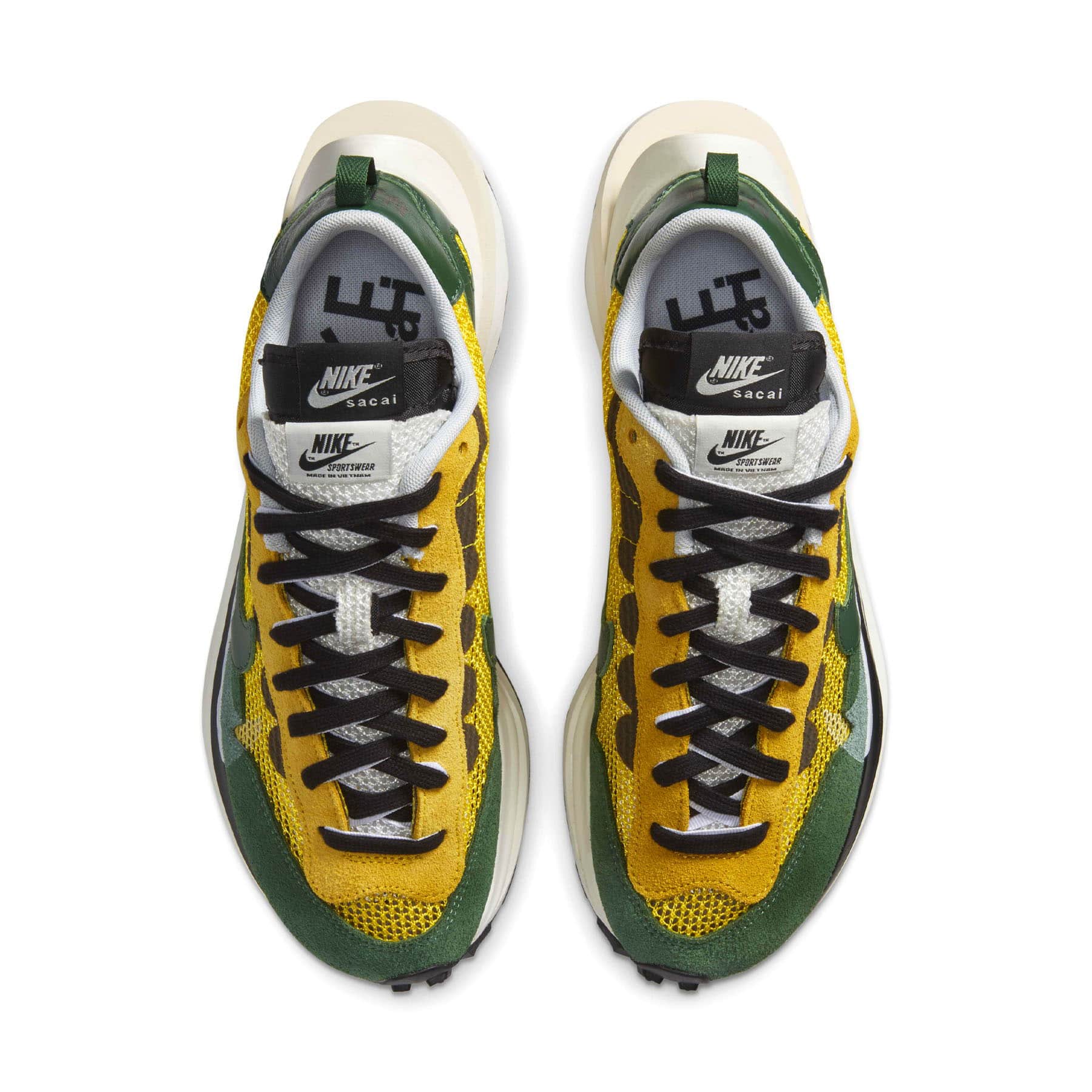 Sacai x Nike VaporWaffle 'Tour Yellow' — UK 3 | EU 35.5 | US 3.5 — Back View