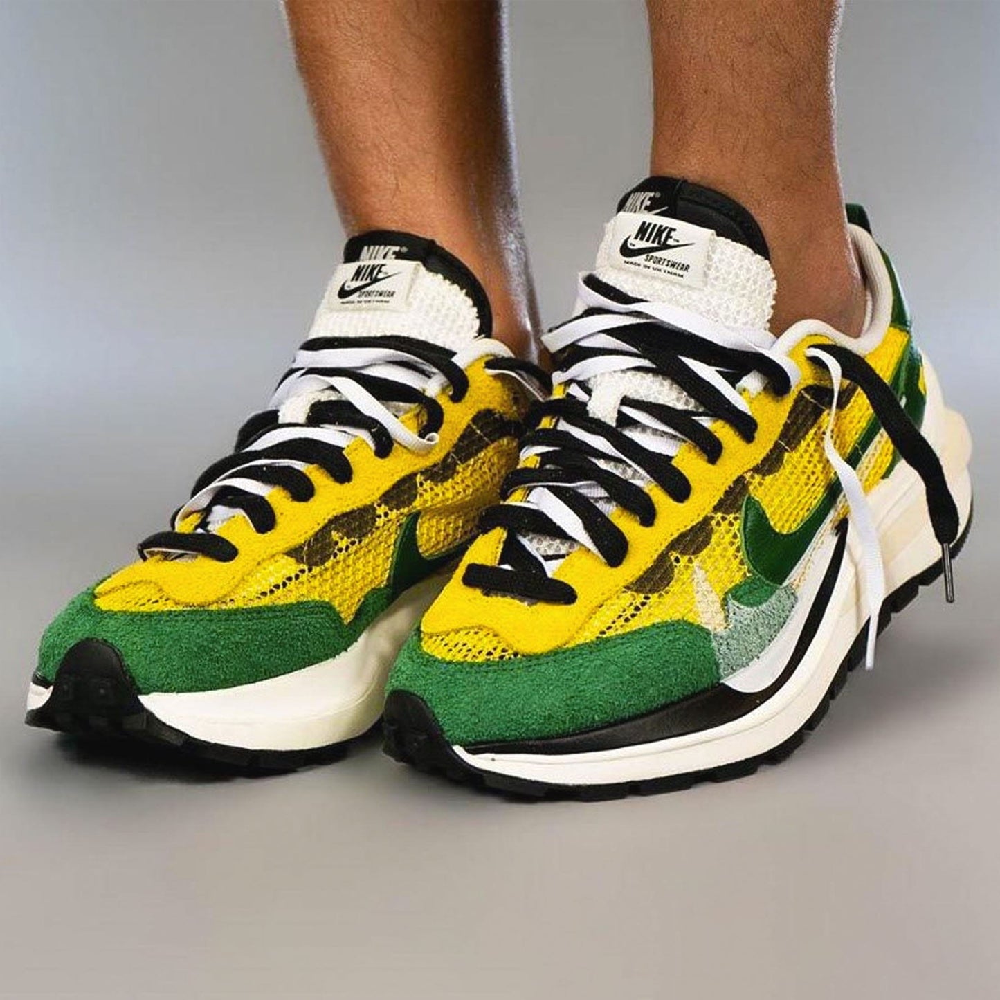 Sacai x Nike VaporWaffle 'Tour Yellow' — UK 3 | EU 35.5 | US 3.5 — Lifestyle View