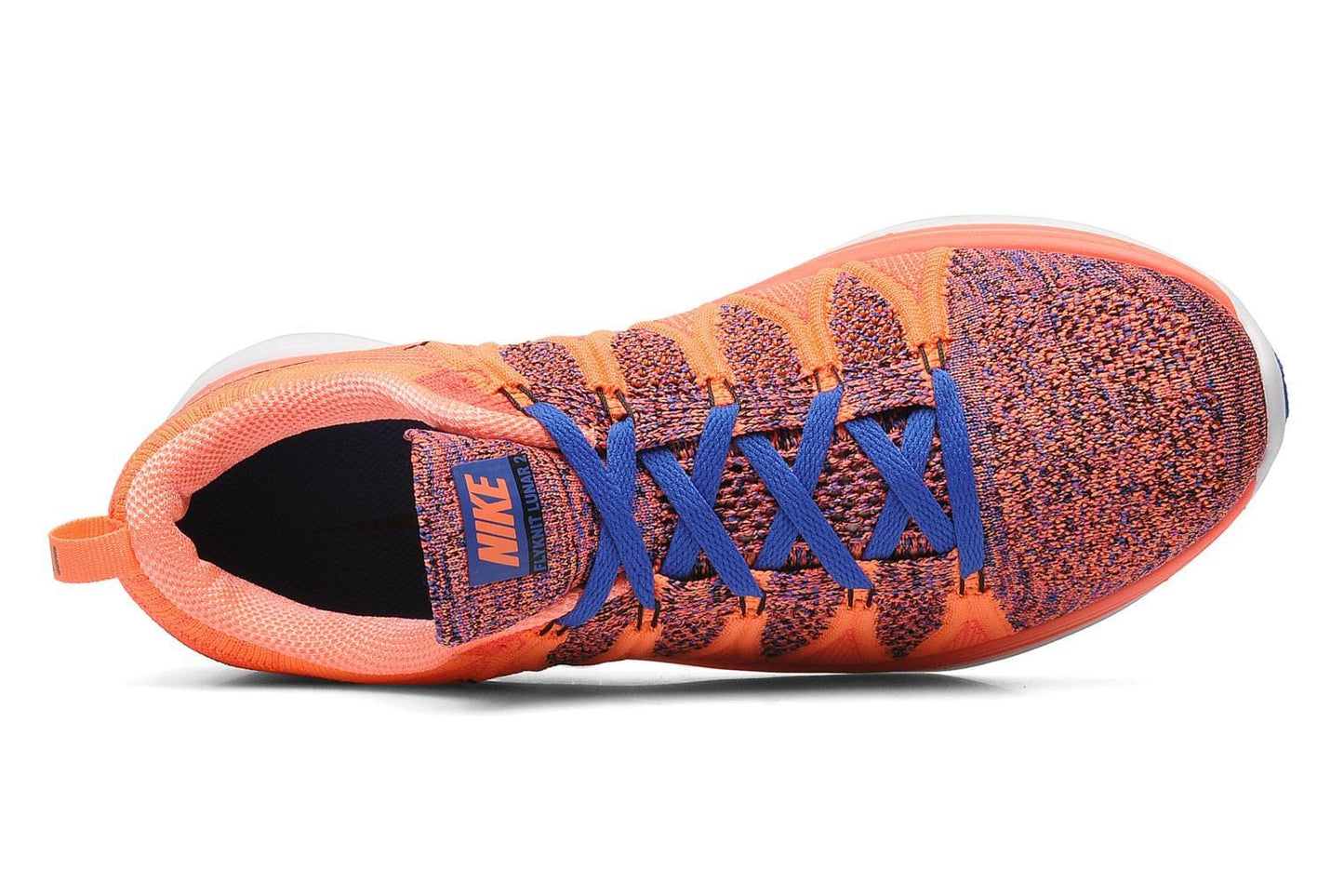 NIKE Flyknit Lunar2 Bright Mango — UK 2.5 | EU 35.5 | US 5 — Top View