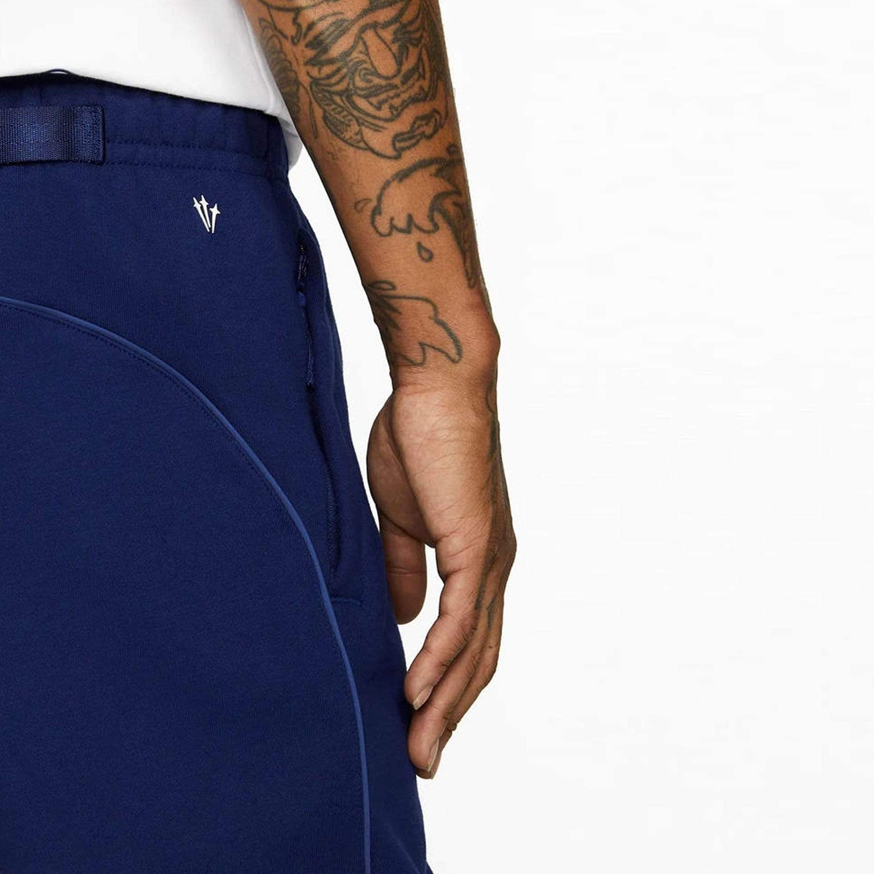 Nike x Drake NOCTA Cardinal Stock Fleece Pants Navy — XXS — Lifestyle View