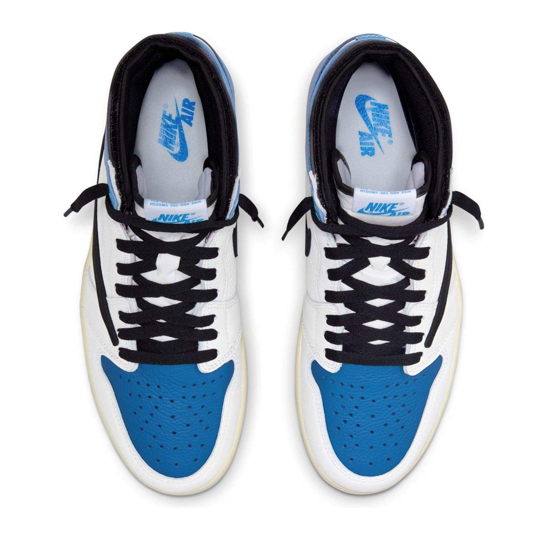 Fragment Design x Travis Scott x Air Jordan 1 Retro High — UK 3 | EU 35.5 | US 3.5 — Back View
