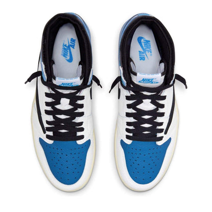 Fragment Design x Travis Scott x Air Jordan 1 Retro High — UK 3 | EU 35.5 | US 3.5 — Back View