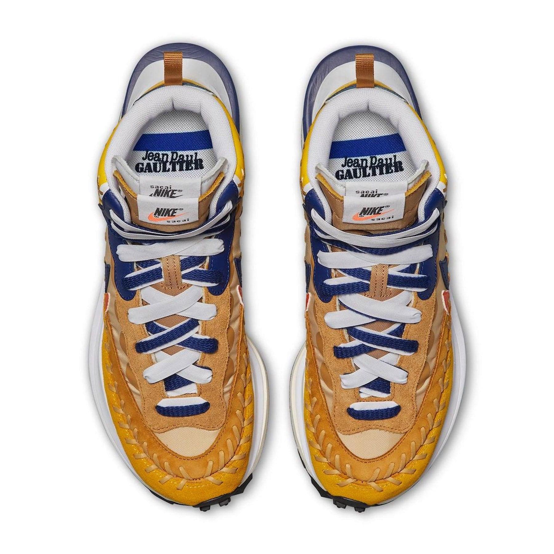 sacai x Jean Paul Gaultier x VaporWaffle 'Sesame' — UK 3 | EU 35.5 | US 3.5 — Back View