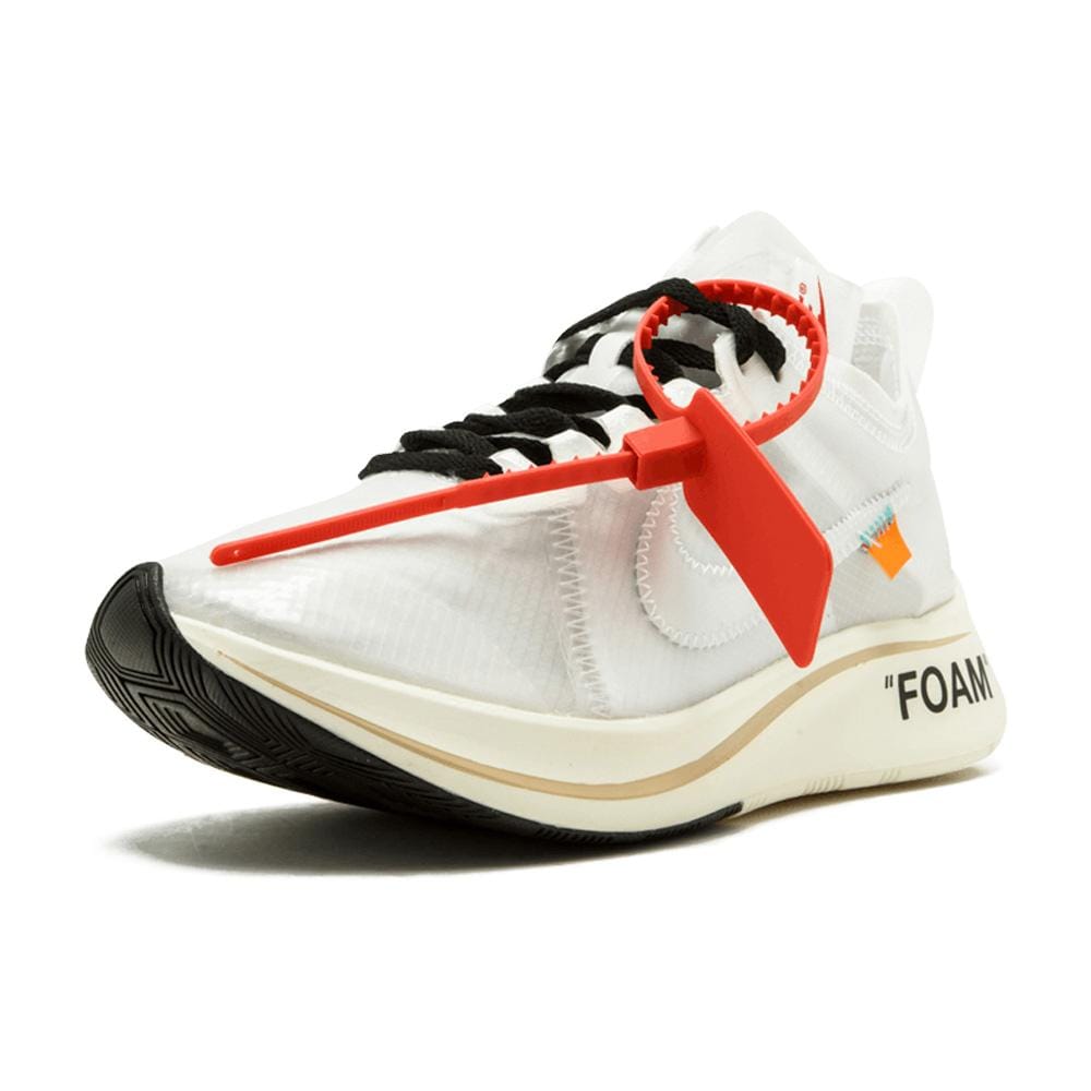 OFF-WHITE x Nike Zoom Fly "White-White-Muslin" — UK 3 | EU 35.5 | US 3.5 — Top View