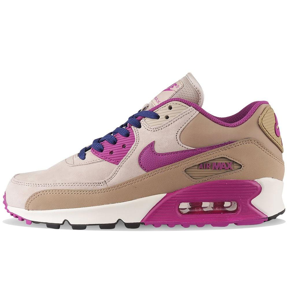 Nike WMNS Air Max 90 LTR Desert Cream - Purple Dusk — UK 2.5 | EU 35.5 | US 5 — Front View
