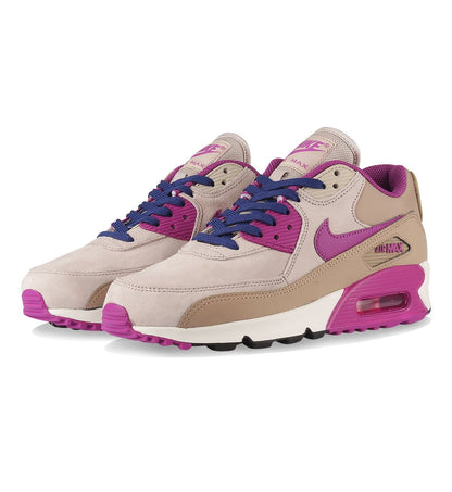 Nike WMNS Air Max 90 LTR Desert Cream - Purple Dusk — UK 2.5 | EU 35.5 | US 5 — Top View