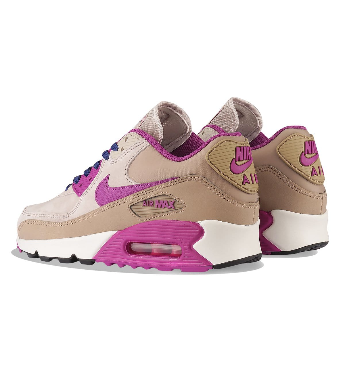 Nike WMNS Air Max 90 LTR Desert Cream - Purple Dusk — UK 2.5 | EU 35.5 | US 5 — Back View